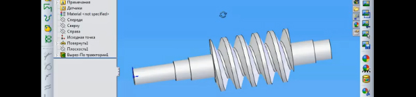Червячный вал - worm shaft 3D